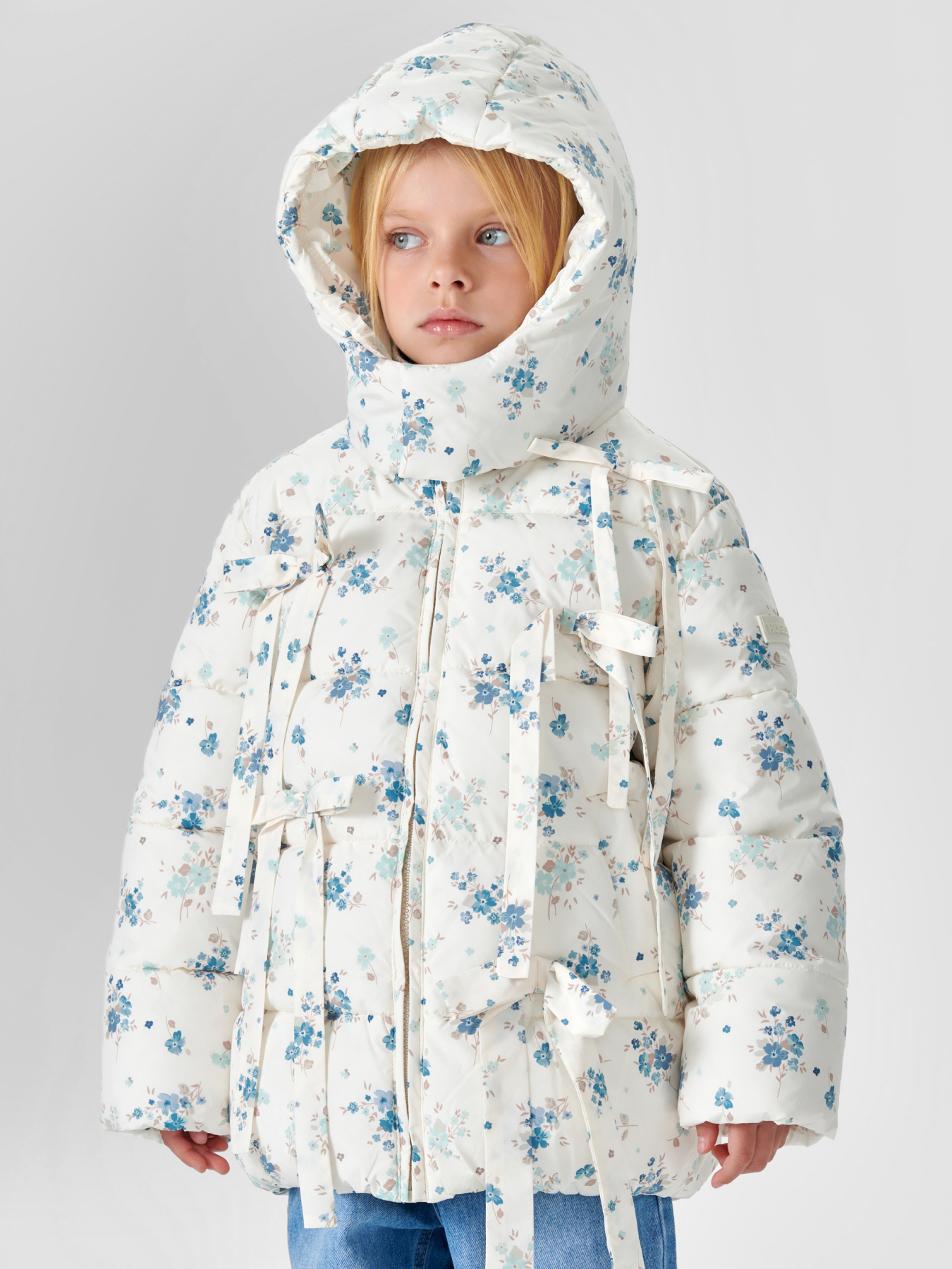 

Куртка детская Happy Baby 89107, milky flowers, 116, Белый;синий, 89107