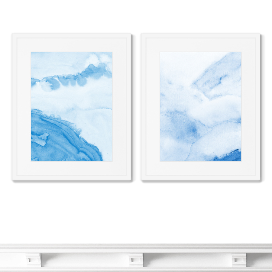 фото Набор из 2-х репродукций картин в раме mountain peaks in the snow размер (каждой): 42х52см картины в квартиру