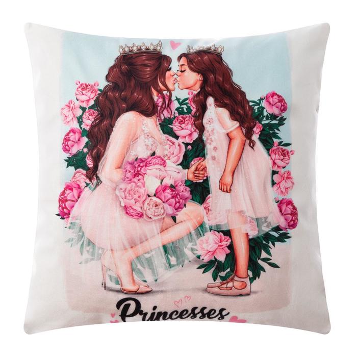

Чехол на подушку Этель Princesses, 40x40 см,100% п/э, Разноцветный