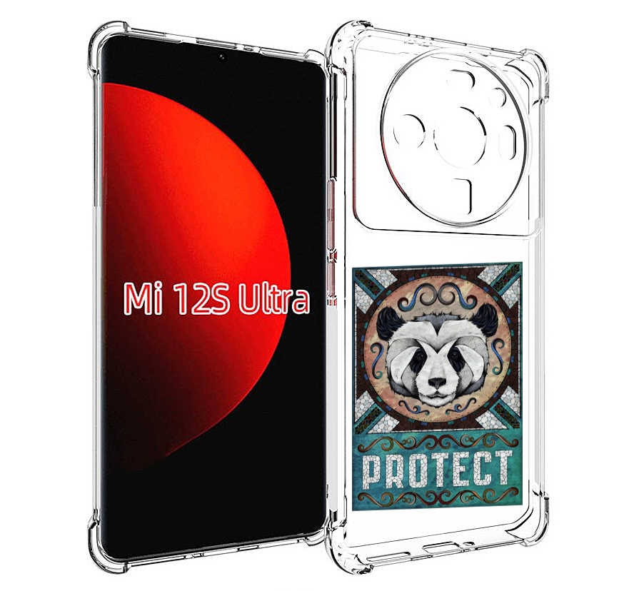 

Чехол MyPads защита панды для Xiaomi 12S Ultra, Прозрачный, Tocco