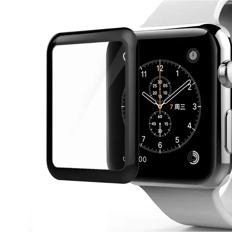 Luxcase 3D PMMA для Apple Watch 44 мм черная рамка