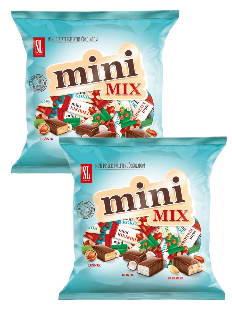 Набор конфет в шоколадной глазури Swisslion MINI MIX, 2шт по 240гр