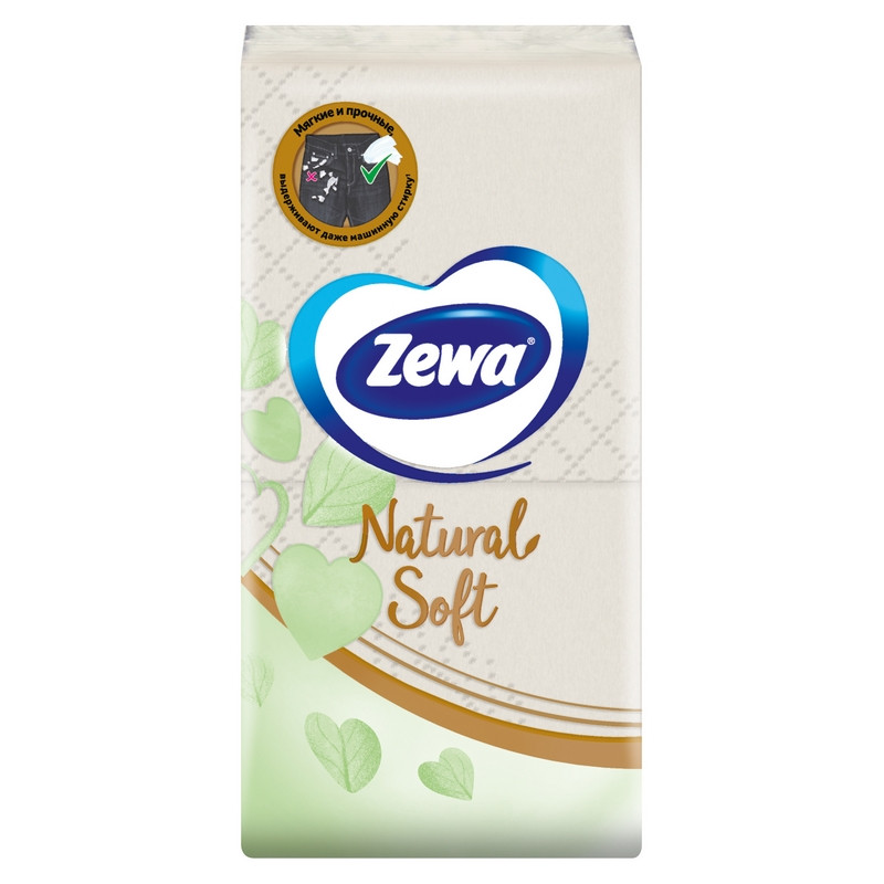Носовые платочки Zewa Natural Soft