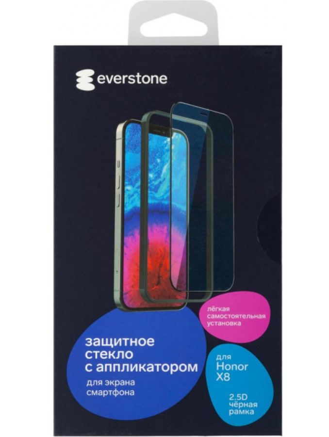 

Защитное стекло Everstone 2.5D FG APL для Honor X8 черная рамка, 2.5D FG APL для Honor X8 черная рамка