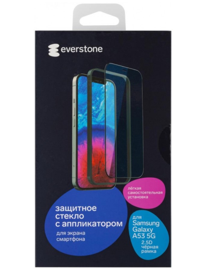 

Защитное стекло Everstone 2.5D FG APL для Samsung Galaxy A53 5G черная рамка, 2.5D FG APL для Samsung Galaxy A53 5G черная рамка