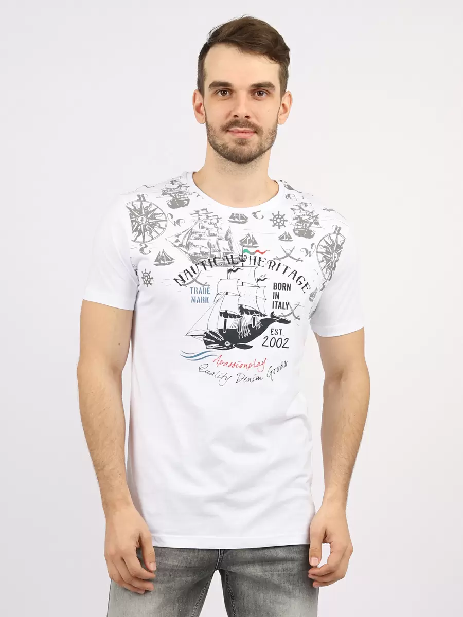 

Футболка мужская A passion play 231TR(BC-0018) белая XXL, Белый, 231TR(BC-0018)
