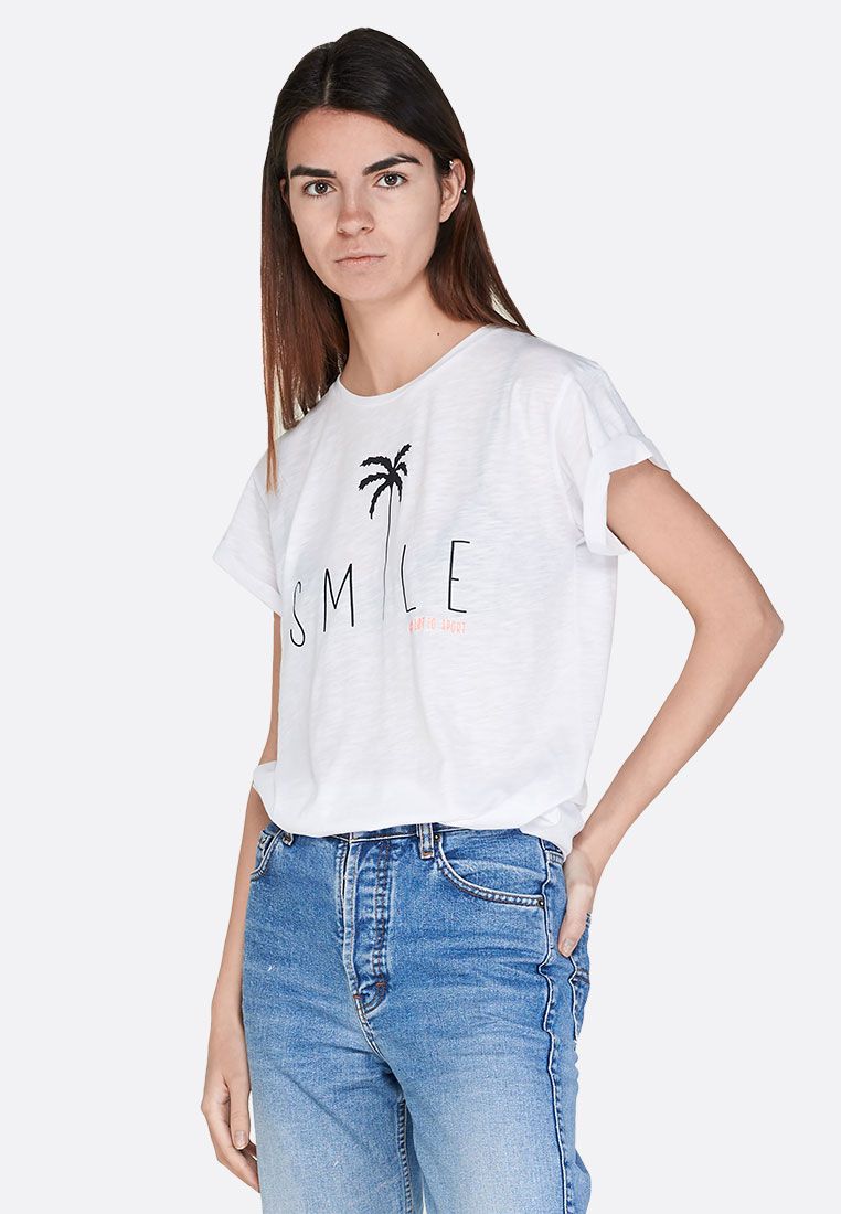 фото Футболка женская lotto tee smile w pl белая xs