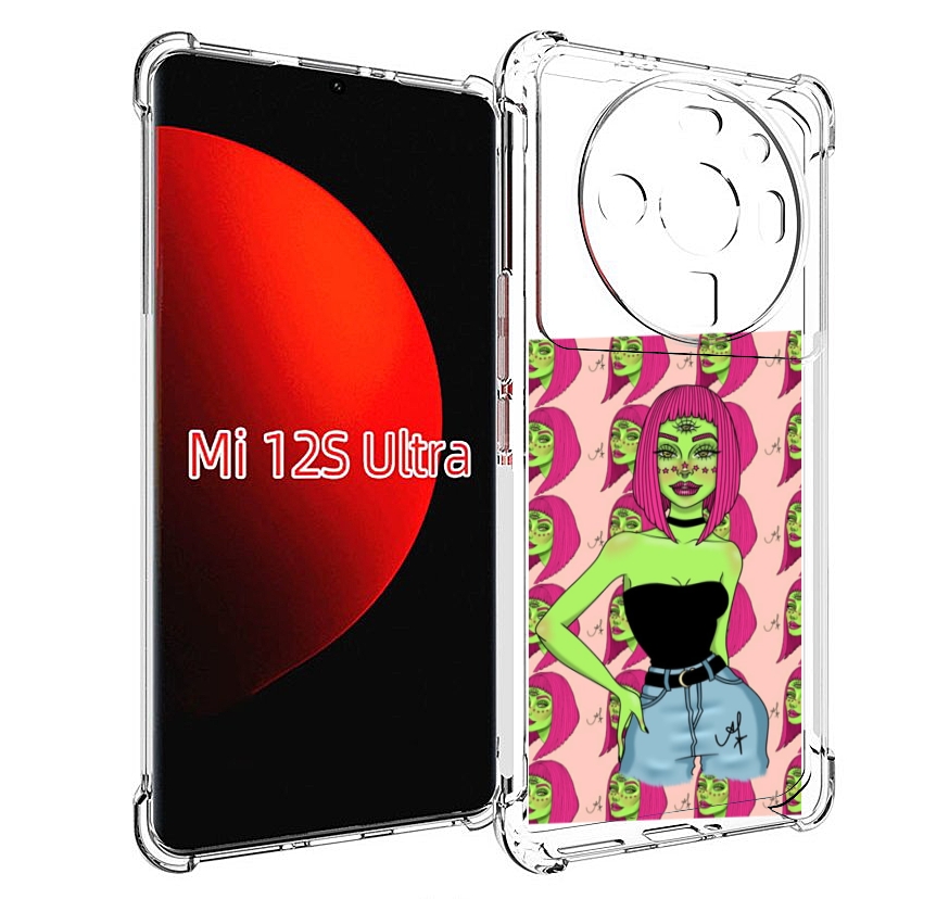 

Чехол MyPads зеленая-девушка-с-глазом женский для Xiaomi 12S Ultra, Прозрачный, Tocco