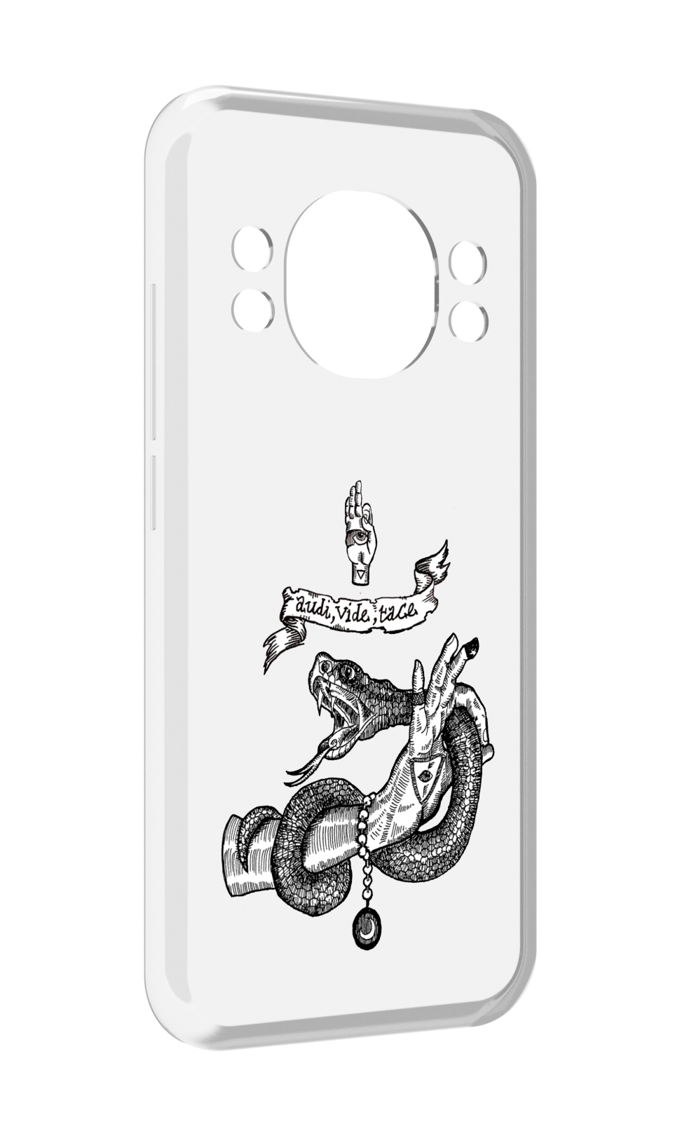 

Чехол MyPads змея на руке рисунок для Doogee S98 / S98 Pro, Прозрачный, Tocco