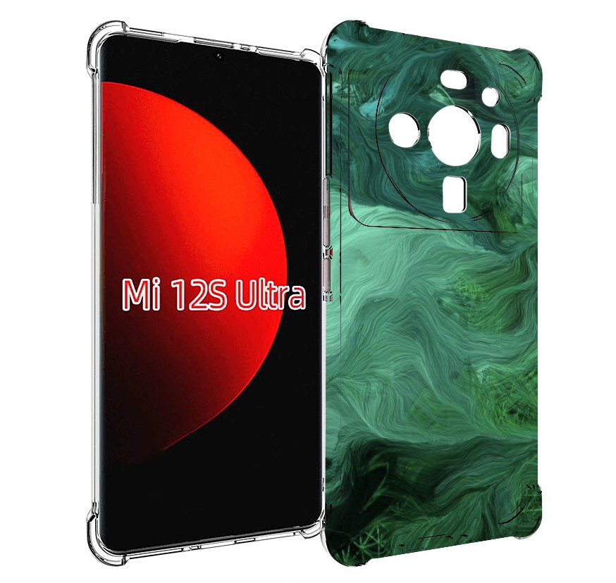 

Чехол MyPads зеленые нити для Xiaomi 12S Ultra, Прозрачный, Tocco