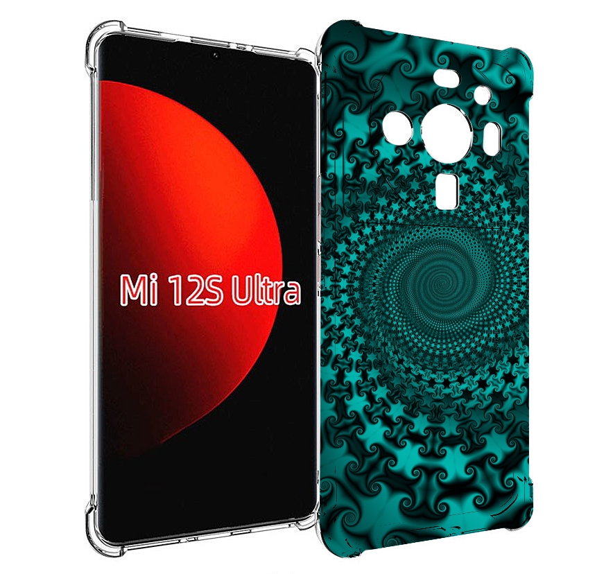 

Чехол MyPads зеленый-гипноз для Xiaomi 12S Ultra, Прозрачный, Tocco