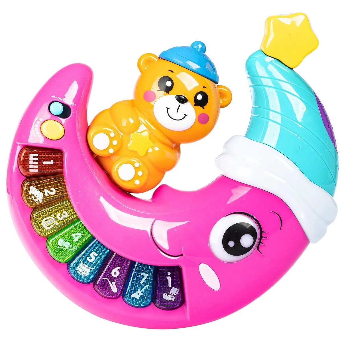фото Игрушка обучающая озорные малыши чудо месяц (розовый в бирюзовой шапке) play smart 7696 playsmart