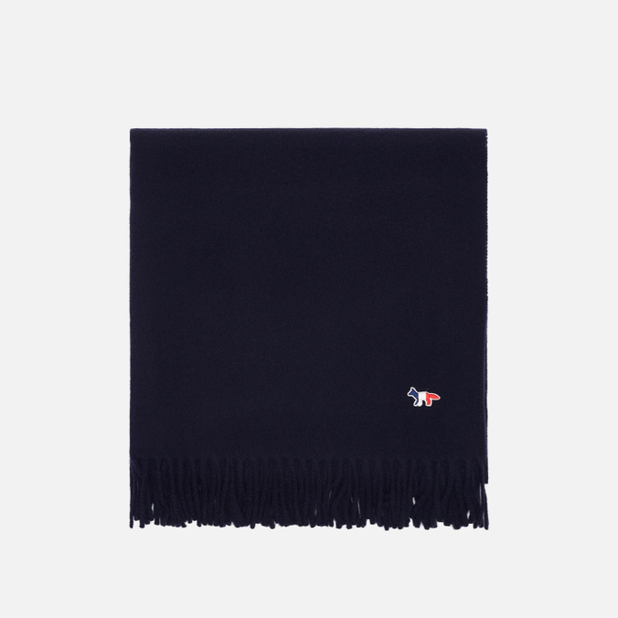 

Шарф мужской Maison Kitsune Tricolor Fox Wool, синий, Tricolor Fox Wool