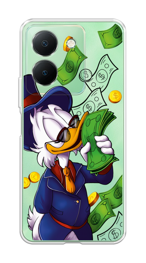 

Чехол на Vivo Y27S "Scrooge McDuck with Money", Синий;зеленый;белый, 269750-1