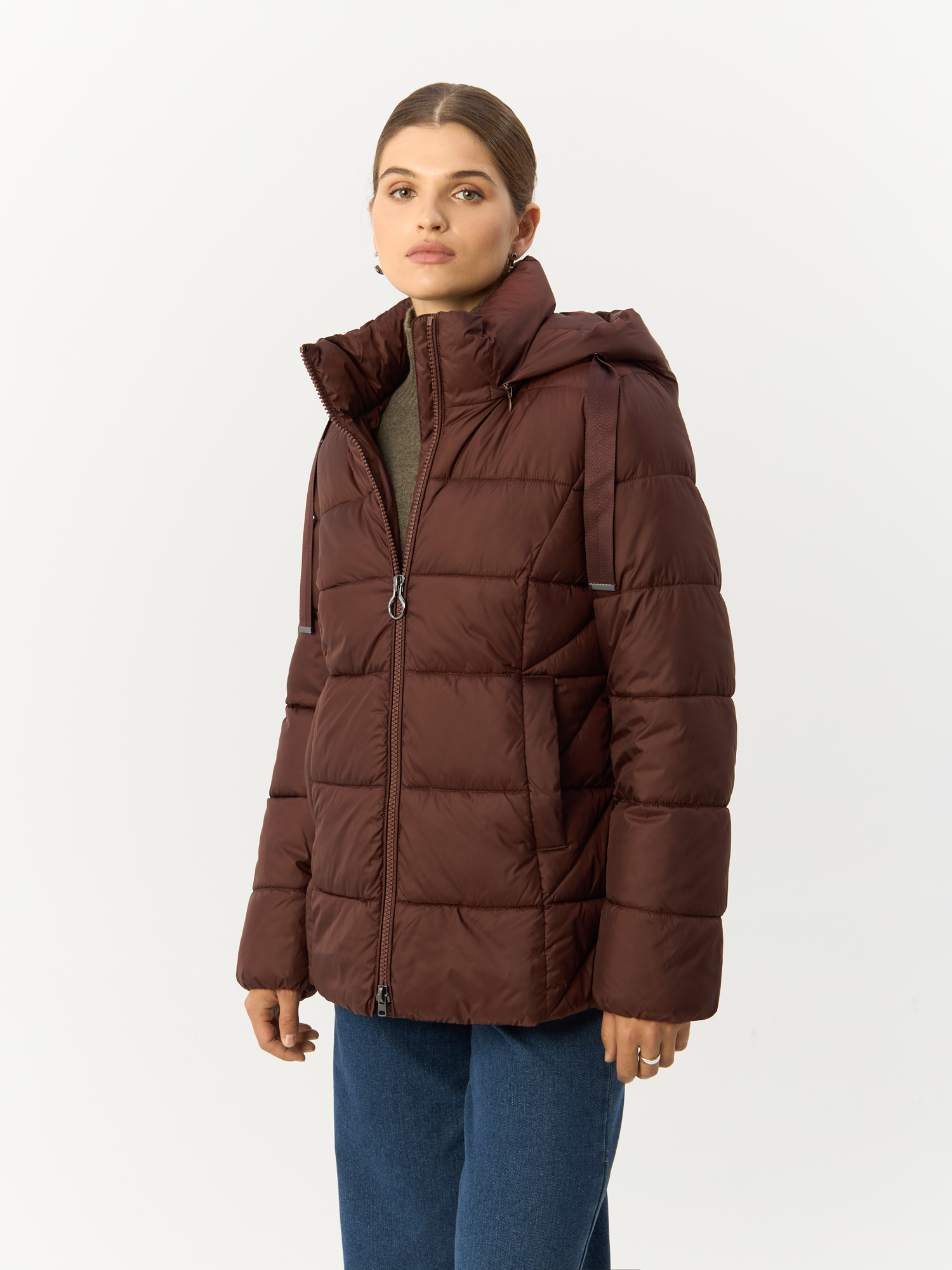 

Куртка женская Gerry Weber 955015-31140-70477 коричневая 42, Коричневый, 955015-31140