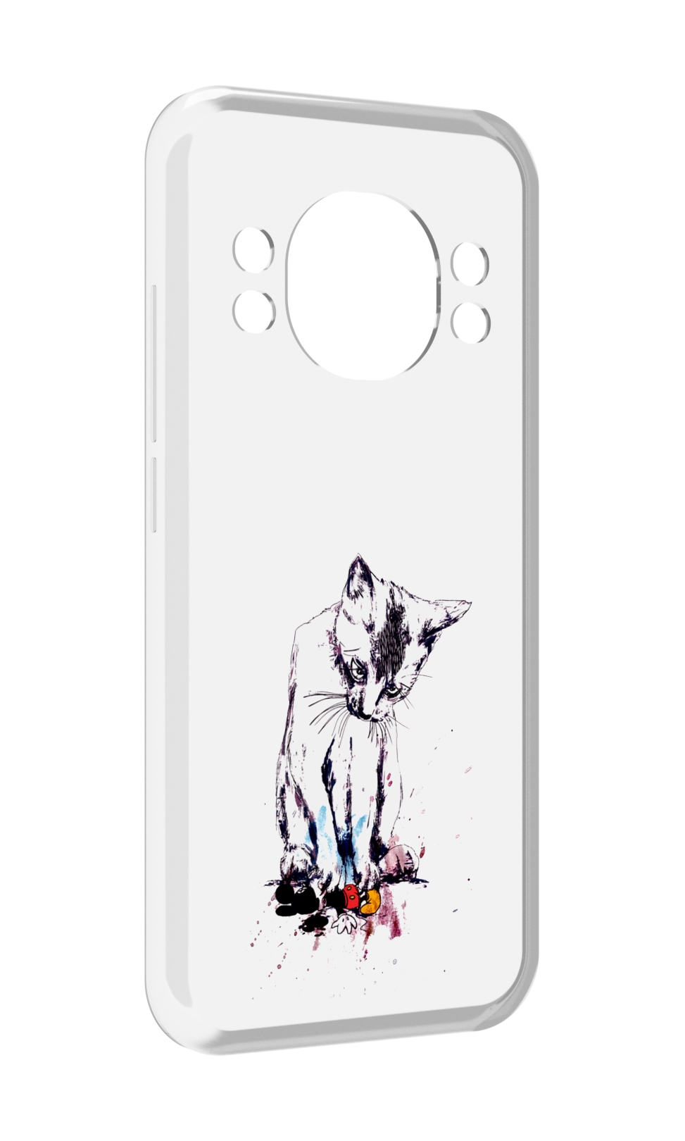 

Чехол MyPads кот и микки для Doogee S98 / S98 Pro, Прозрачный, Tocco