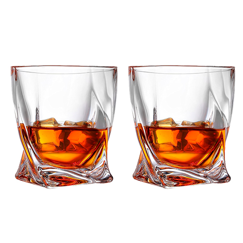 Набор стаканов 4 шт, Aura of Bohemia, резное стекло, 330 мл