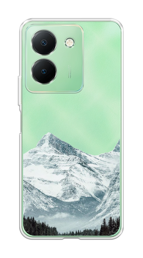 

Чехол на Vivo Y27S "Горы арт 1", Белый;зеленый, 269750-1