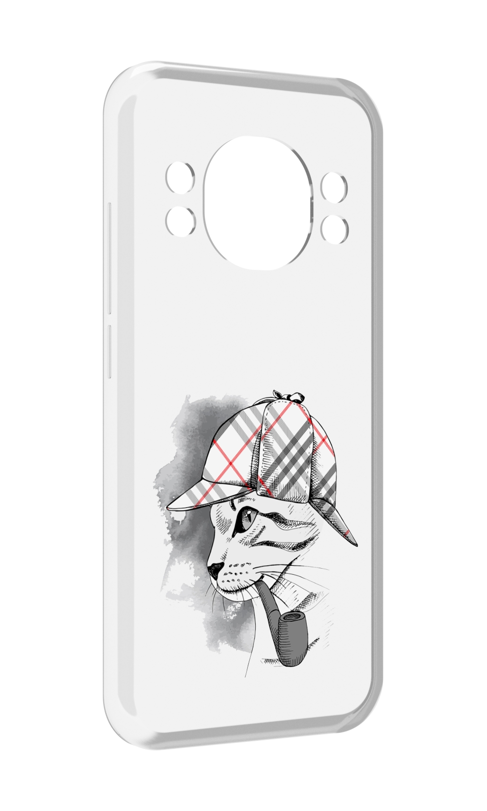 

Чехол MyPads кошка с трубкой для Doogee S98 / S98 Pro, Прозрачный, Tocco