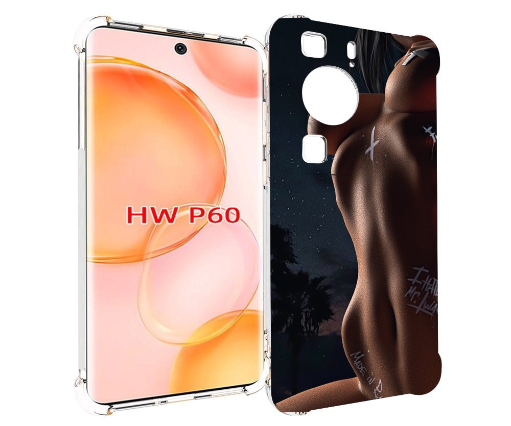 

Чехол MyPads белые-татуировки-на-теле для Huawei P60, Tocco