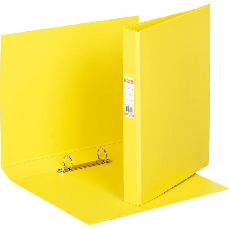 Папка на 2-х кольцах Bantex картон/ПВХ 35 мм жёлтая, 8320