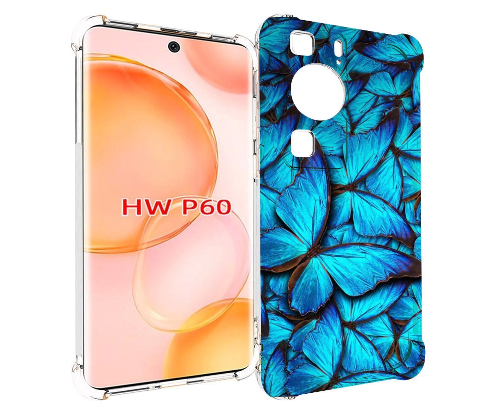 

Чехол MyPads бирюзовые бабочки для Huawei P60, Tocco