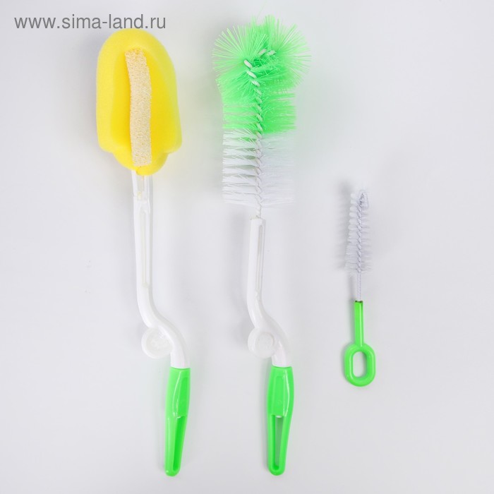 Набор ёршиков по уходу за детскими бутылочками и сосками, цвет МИКС