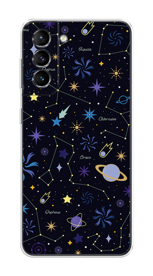 

Чехол на Samsung Galaxy S21 "Цветной космос", Желтый, 2101850-2