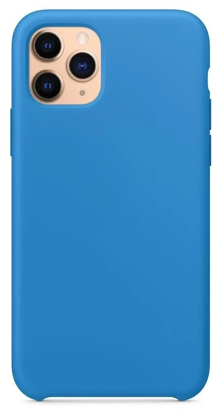 

Чехол для iPhone 12/12 Pro Silicone темно-голубой