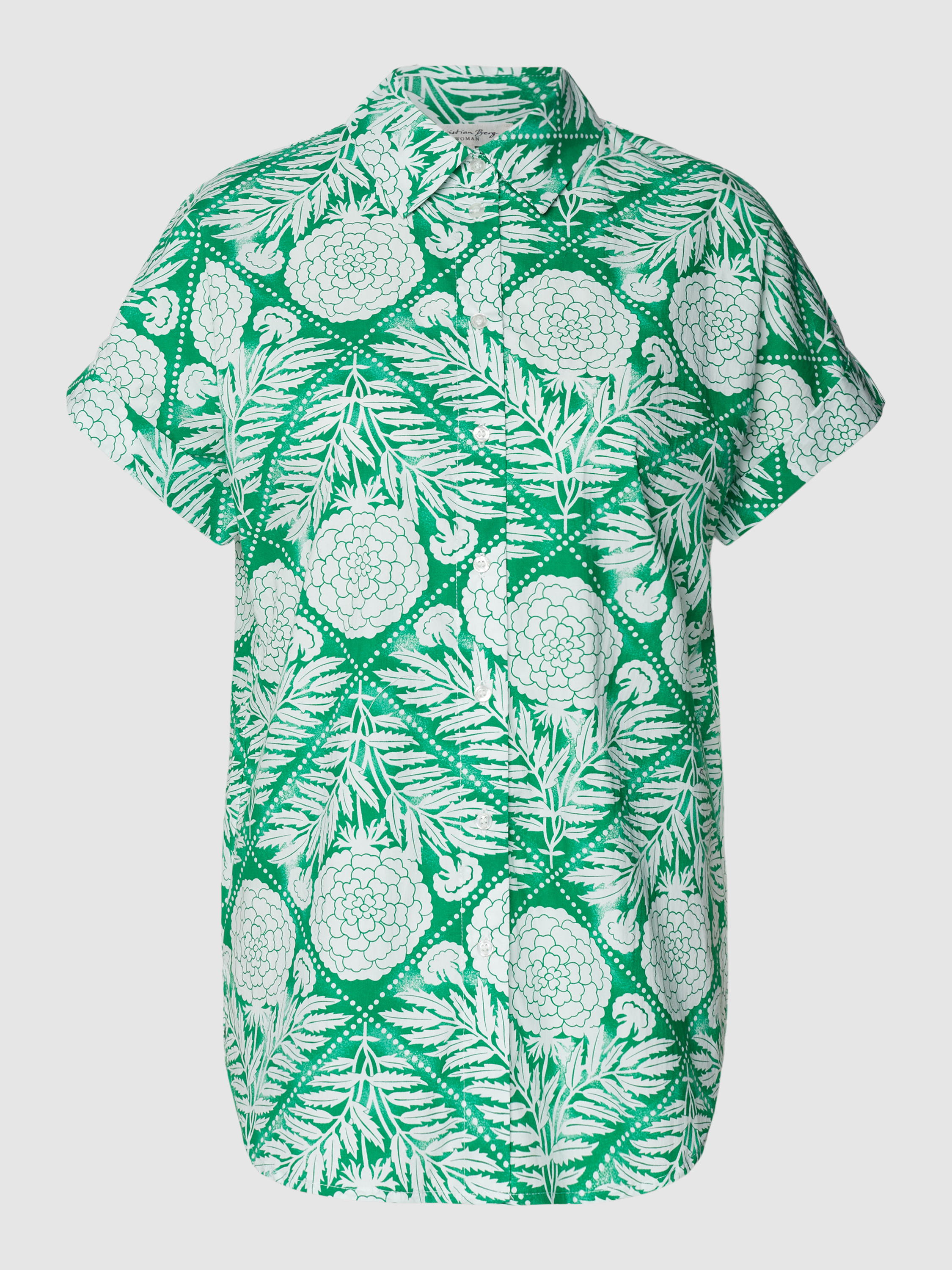 Рубашка женская Christian Berg Woman 1793911 зеленая 44 (доставка из-за рубежа)