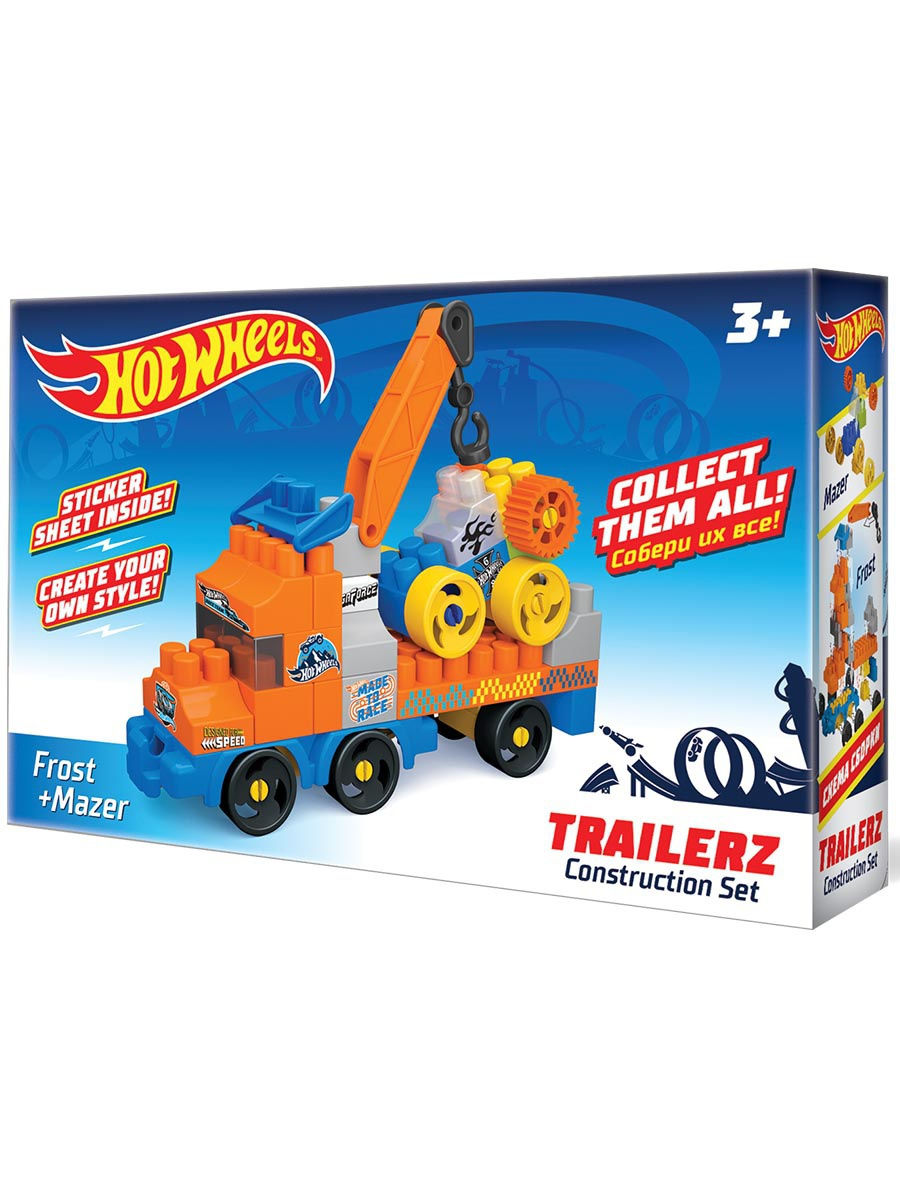 фото Конструктор bauer hot wheels trailerz frost + mazer, 42 детали