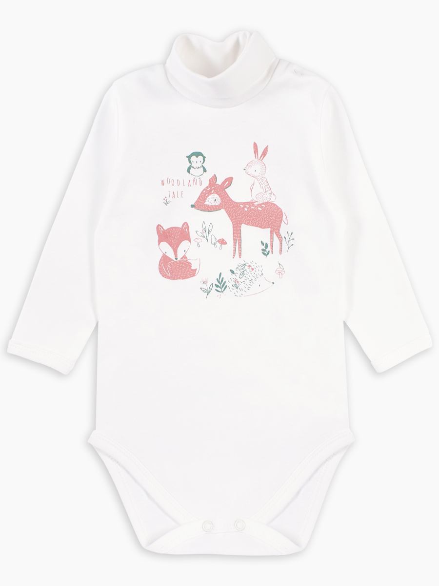 

Боди-водолазка Wooly Wool Веселый малыш 48322/w/D/молочный р.74