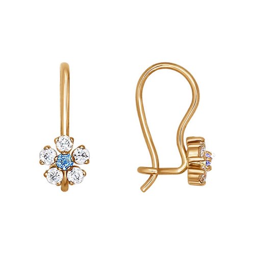 

Серьги из красного золота SOKOLOV 022679, фианит, 022679