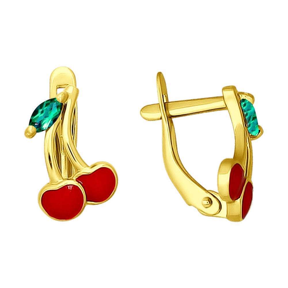 

Серьги из золота SOKOLOV 026518-2, фианит/эмаль, 026518-2