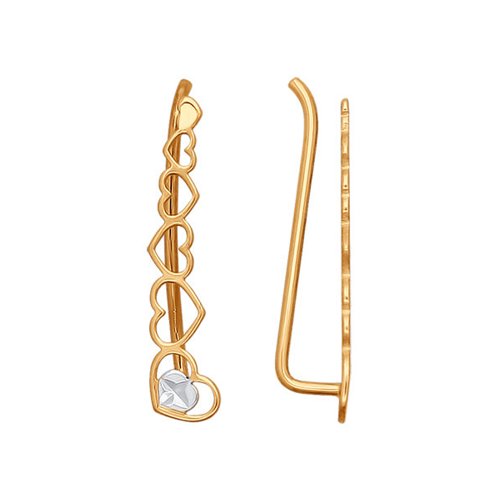 

Серьги клаймберы из красного золота SOKOLOV 026578, 026578