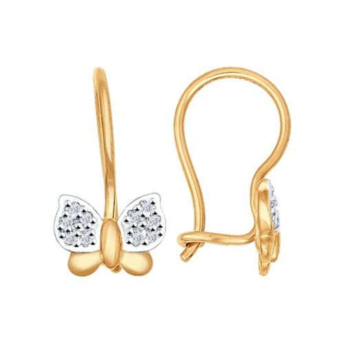 

Серьги из красного золота SOKOLOV 026865, фианит, 026865