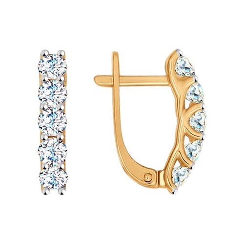 

Серьги из желтого золота SOKOLOV 026978, фианит, 026978