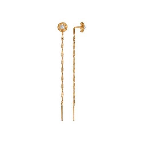 

Серьги женские из золота SOKOLOV 027012, фианит, 027012