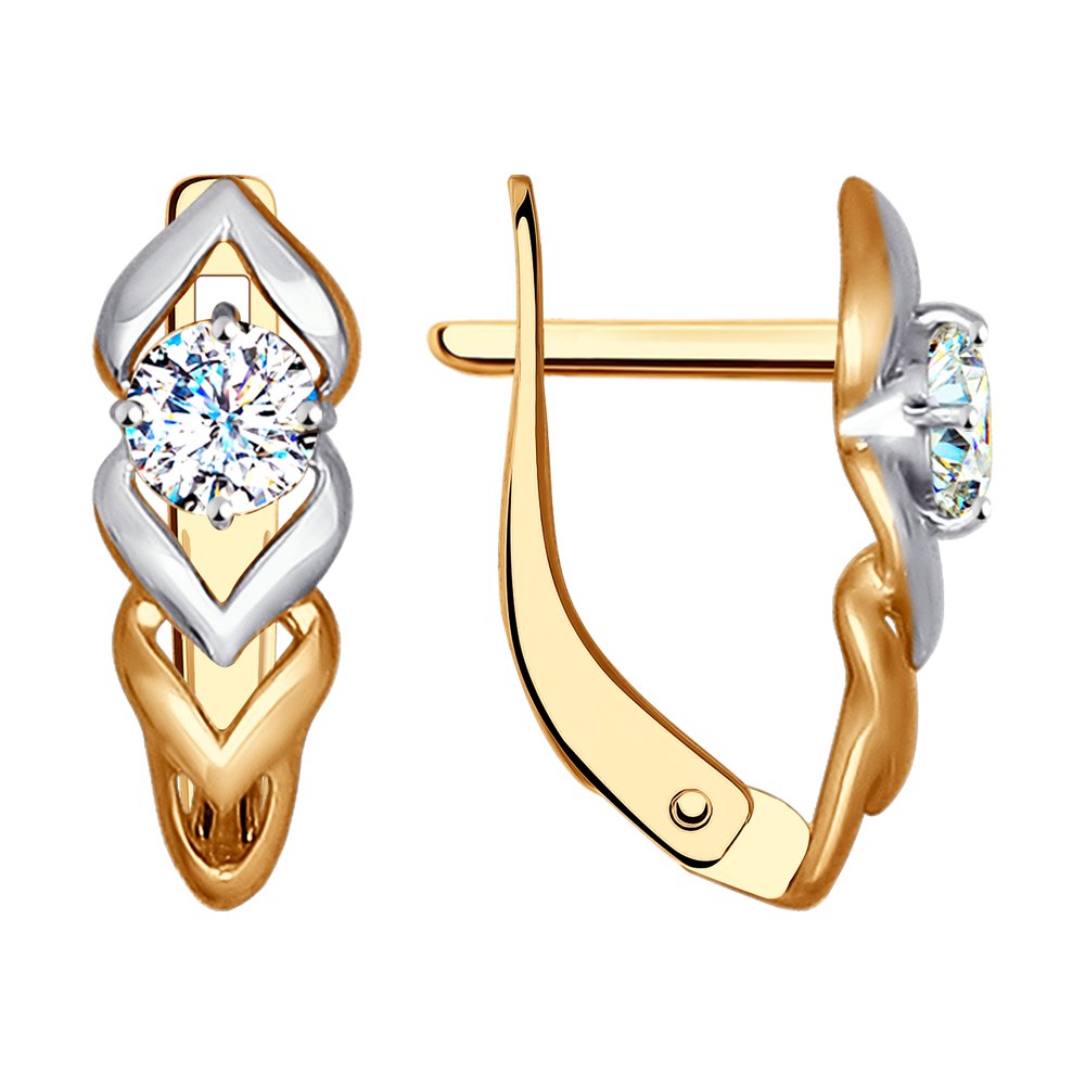 

Серьги женские из золота SOKOLOV 027233, фианит, 027233