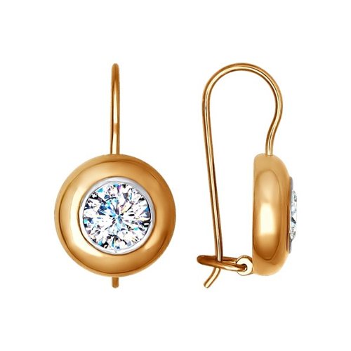 

Серьги женские из золота SOKOLOV 027339, фианит, 027339