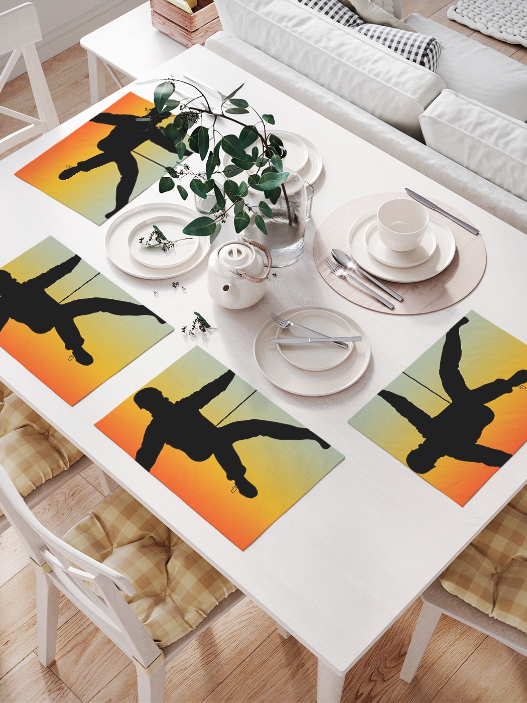 

Комплект салфеток для сервировки стола «Смелый скалолаз» (32х46 см, 4 шт.), Оранжевый;черный;зеленый