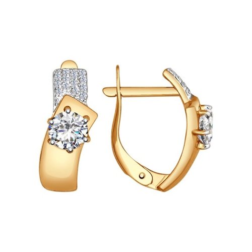 

Серьги из желтого золота SOKOLOV 027434, фианит, 027434