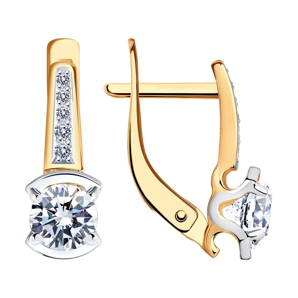 

Серьги из желтого золота SOKOLOV 027580, фианит, 027580
