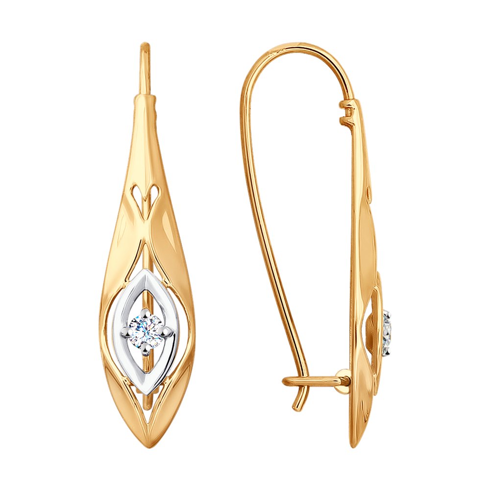 

Серьги женские из золота SOKOLOV 027854, фианит, 027854