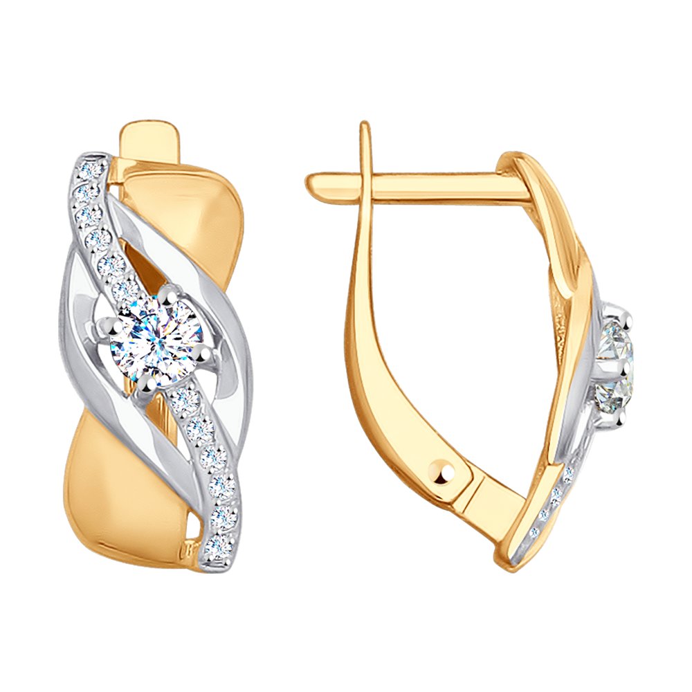 

Серьги женские из золота SOKOLOV 028062, фианит, 028062