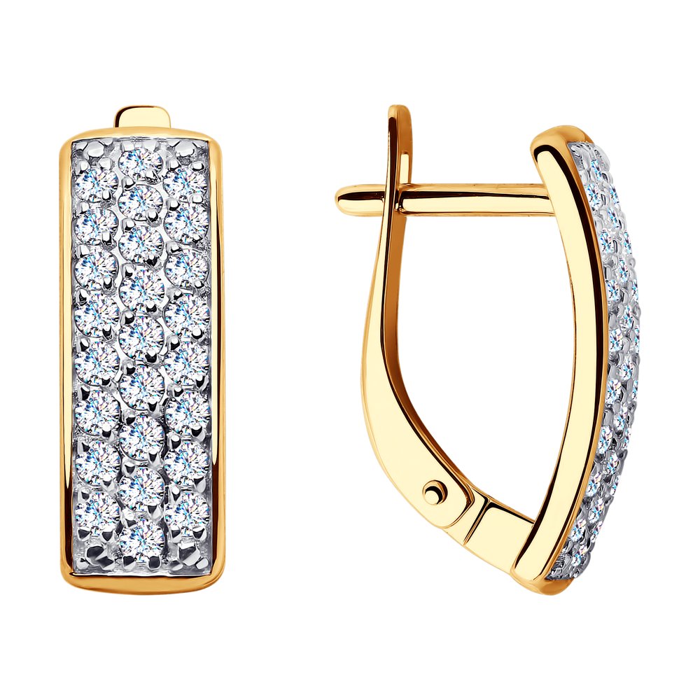 

Серьги женские из золота SOKOLOV 028094, фианит, 028094