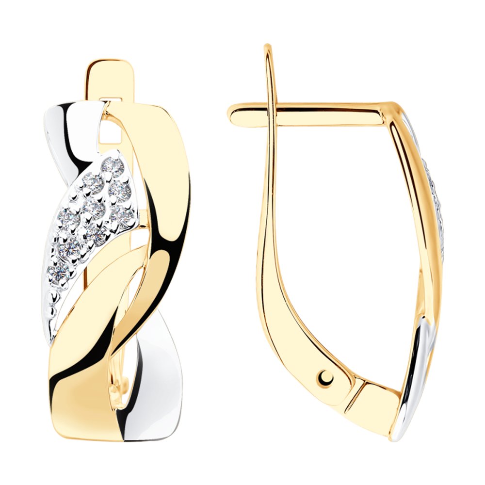 

Серьги женские из золота SOKOLOV 028185, фианит, 028185