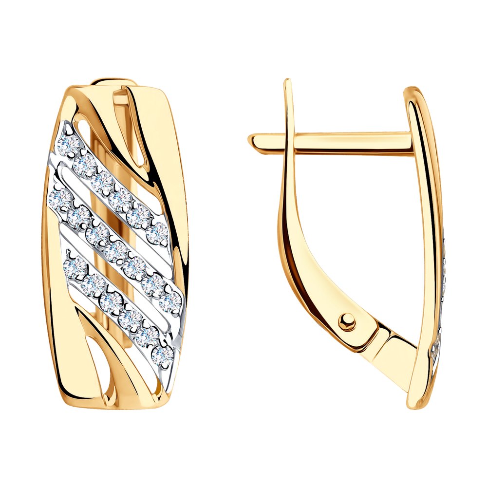 

Серьги женские из золота SOKOLOV 028205, фианит, 028205