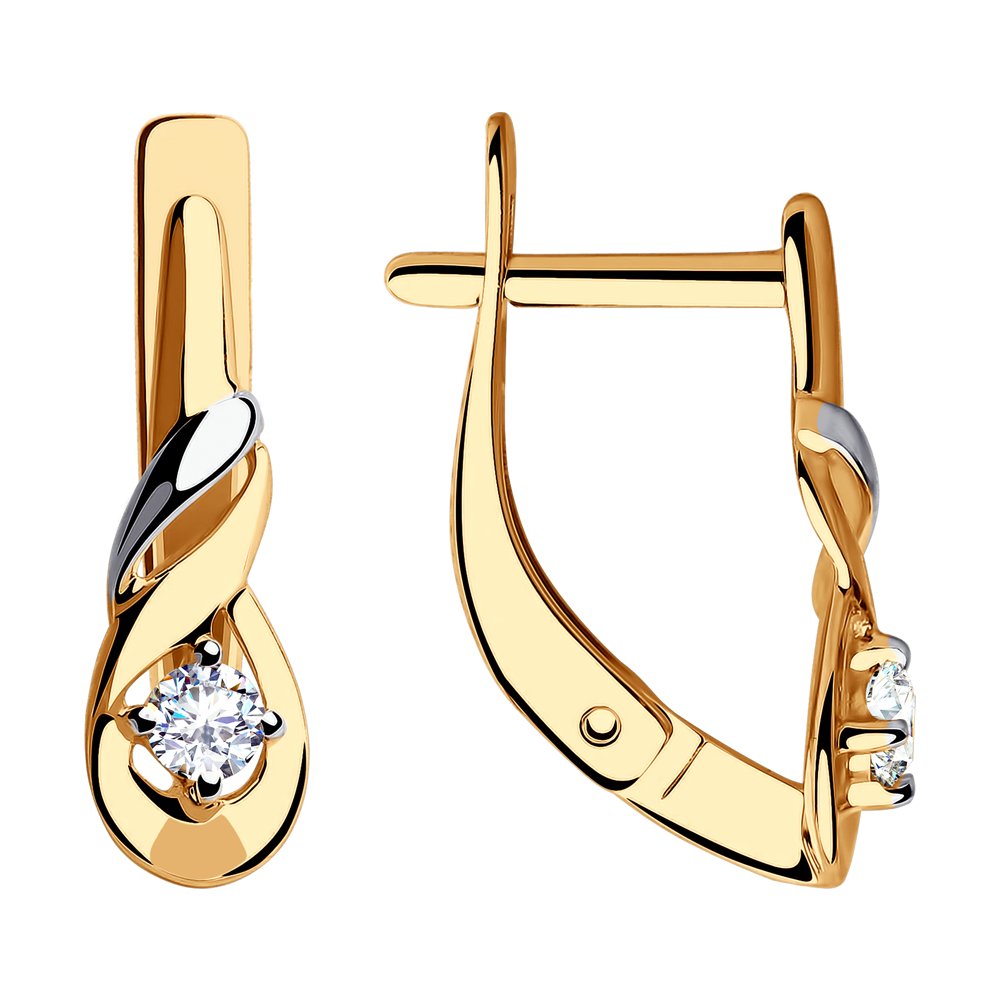 

Серьги из желтого золота SOKOLOV 028282, фианит, 028282
