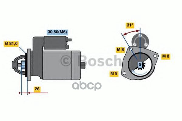

Стартер BOSCH 0001223013